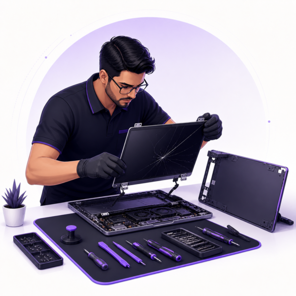 Înlocuire Display și Reparații Carcasă Laptop